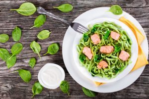 Salmon Over Arugula