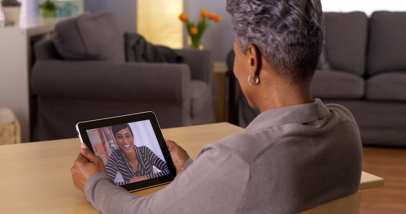Elderly Skyping